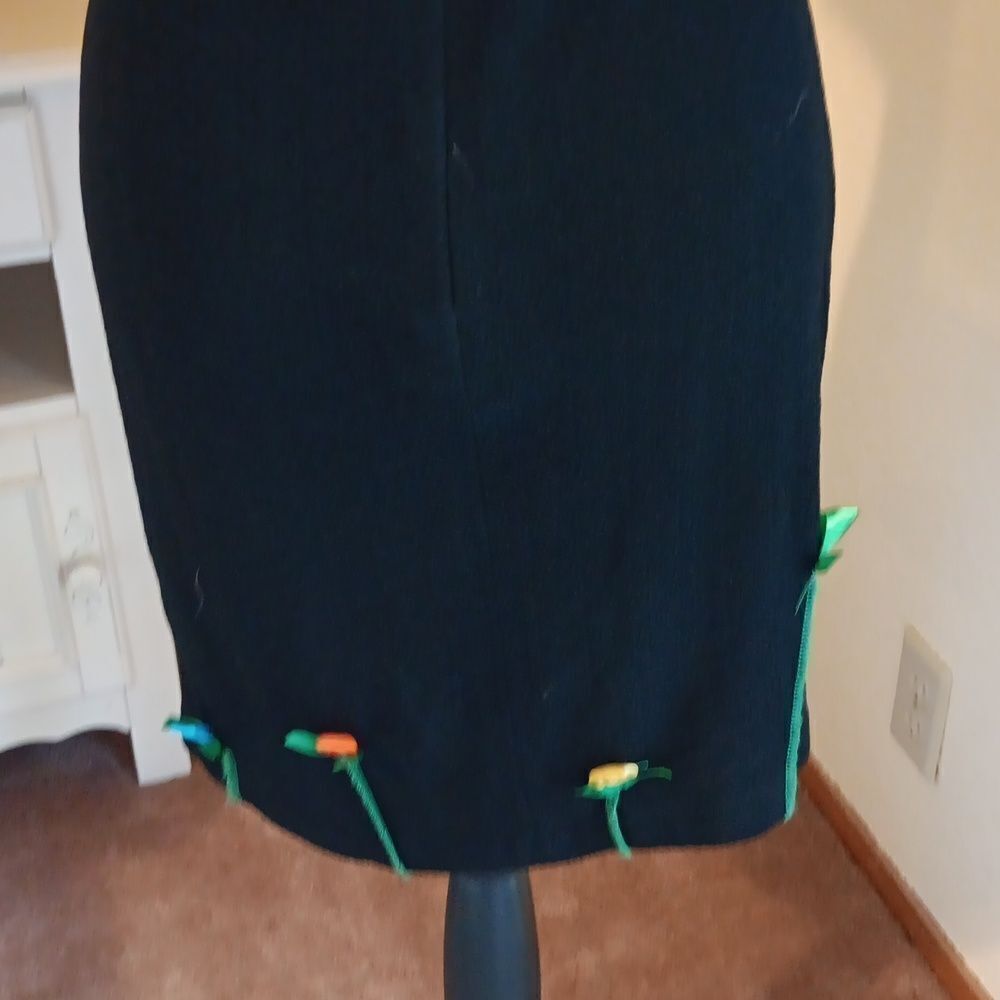 Joseph Ribkoff Knit Dress With Ribbon Flower Embellishments - Picture 7 of 13